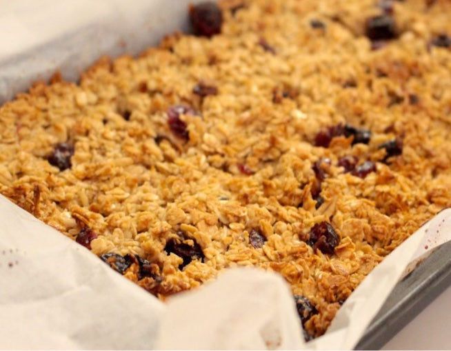 Gluten Free Orange and Cranberry Flapjacks