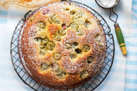 Gooseberry & Pistachio Cake