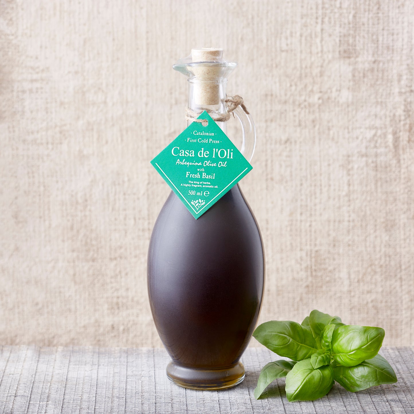 Arbequina Olive Oil with Fresh Basil