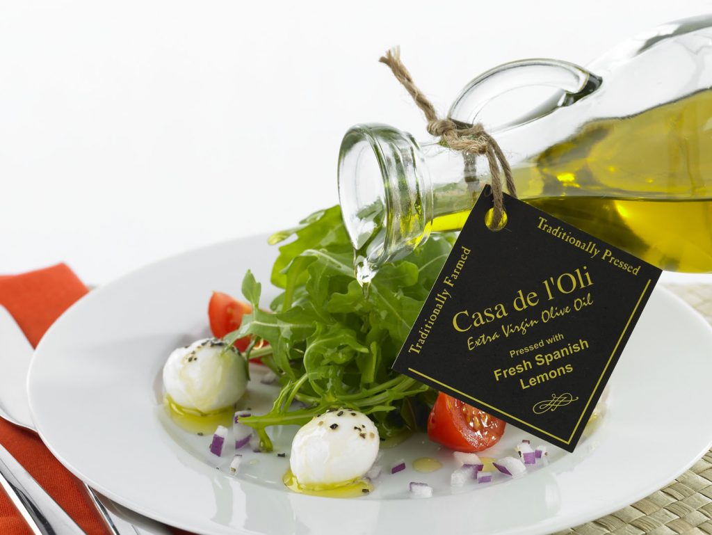 Arbequina Olives Pressed with Fresh Lemons