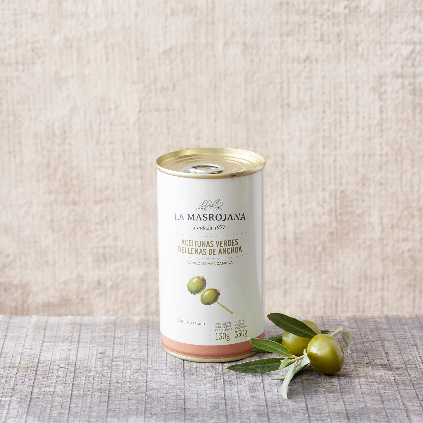 La Masrojana Green Olives Stuffed with Anchovies