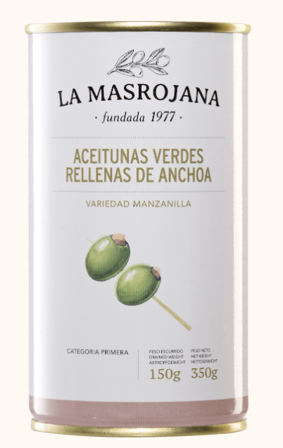 La Masrojana Green Olives Stuffed with Anchovies